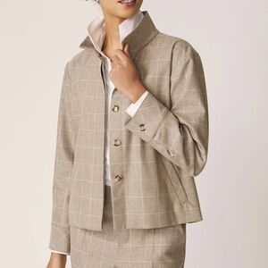 Kal Reiman Ashton Windowpane Jacket Size Small. Luxury Italian designer! $585!!